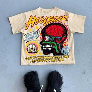 T-shirts Boxy T-shirt en coton T-shirts respirants 2025 T-shirt 100% coton pour hommes coupe ample imprimé Service OEM confortable - Product Image 5