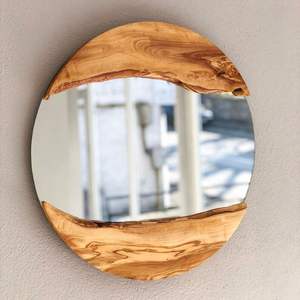 Miroir mural en bois bohème fait main de qualité supérieure, design tissé en forme de soleil, pour un style de maison biologique, miroir fait main en provenance d'Indonésie - Product Image 2