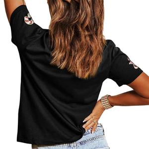 Camiseta clásica con estampado para mujer, camiseta informal regular de alta calidad 100%, excelente calidad, gran oferta, camiseta ajustada para mujer - Product Image 2