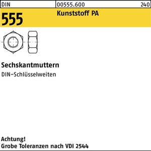 DIN 555 M 16 ชุดน็อตหกเหลี่ยมโพลีเอไมด์ 100 ชิ้น สำหรับงานน็อตหลากหลายประเภท - Product Image 1