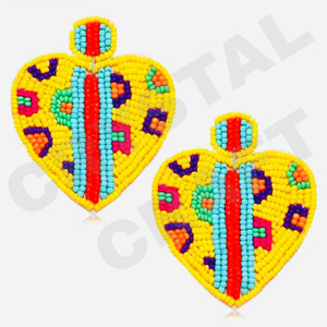 Pendientes colgantes de Santa, recién llegados, cuentas hechas a mano transfronterizas, oro, moda creativa para fiestas, estilo cristiano - Product Image 3