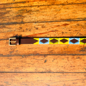 เข็มขัดโปโลหนังแท้สำหรับเด็กและเยาวชนของแท้ทำด้วยมือสีฟ้าสีเขียวท้องฟ้าสีเขียวความยาวที่กำหนดเองคุณภาพสูงมีความทนทาน - Product Image 4