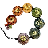 Top indien véritable Fengshui cristal artisanat sculpté déesse lune mauvais œil 7 Chakra perles arbre vie exportations ce produit Premium