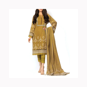2024 nouvelle mode pakistanaise marque été pelouse Collection haute qualité soie brodé travail costumes et Salwar pour dames - Product Image 6