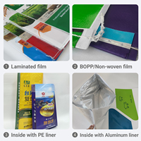 Fabrieksgroothandel 25kg capaciteit BOPP geweven zakken, gravureprint, aangepast logo, vochtbestendig, geschikt voor voer/rijst/graan, landbouw, op maat gemaakt