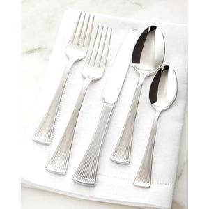 Cucharas para servir plateadas de acero inoxidable New Look con diseño único Cubiertos reales de aspecto moderno de lujo para restaurante Boda Hogar - Product Image 2