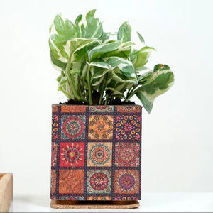 กล่องไม้ก๊อกพิมพ์ลายสวยงามกระถางต้นไม้ตั้งโต๊ะสำหรับตกแต่งบ้านถาดเสิร์ฟในครัวเรือน - Product Image 1