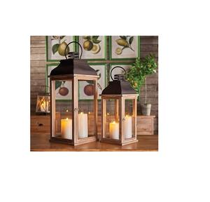 Candelabro de madera moderno con diseño de marco natural para adiciones decorativas diarias y navideñas - Product Image 1