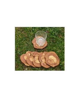 Eco friendly wooden <b>coaster</b> made from reclaimed wood with rustic finish ideal for farmhouse kitchen decor - Product Image 5