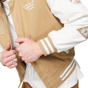 Chaqueta Bomber de Invierno para Hombre, Estilo Letterman, de Alta Calidad, con Letras Bordadas, Ecológica, de Fabricantes OEM - Product Image 6