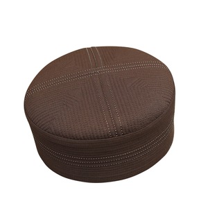 Hadi islamique traditionnel Chapeau Kufi pour hommes Casquette de prière de style décontracté en coton polyester de qualité supérieure avec logo personnalisable pour le printemps - Product Image 5
