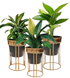 โค้ทสีน้ำตาล & สีดำทำด้วยมือทำด้วยมือกระถางต้นไม้สำหรับตกแต่งบ้านในร่ม - Product Image 6