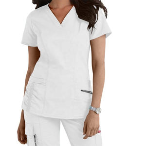 Conjunto de Uniforme Médico Personalizado Antiarrugas Elástico para Hospital para Enfermeras, Talla Grande, Cómodo, Tejido para Médicos que Usan Hijab - Product Image 3