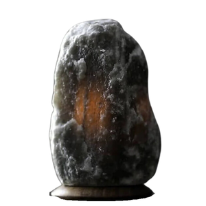 Sel de roche gris de l'Himalaya Base en bois Lampes en forme de pyramide Emballage personnalisé Décoration de la maison Table d'appoint avec option cadeau - Product Image 3