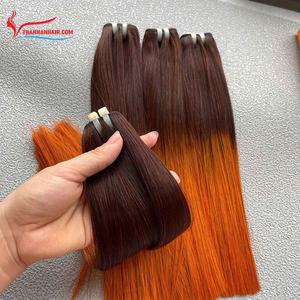 Nueva colección Bone straight Super Double Drawn Thick End 100% Remy Virgin Vietnam Extensiones de cabello humano - Product Image 6