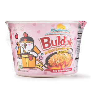 Nouilles instantanées Samyang Buldak Ramen Carbonara au goût de poulet épicé, bol de 105 g, nouilles coréennes épicées et savoureuses, repas rapide, collation - Product Image 6