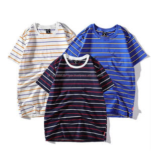 เสื้อยืดราคาส่งจากโรงงาน ราคาถูก รับผลิตตามสั่ง ไซส์ใหญ่ ผ้าฝ้ายเนื้อนุ่ม ระบายอากาศดี ลายทาง แขนสั้น - Product Image 2