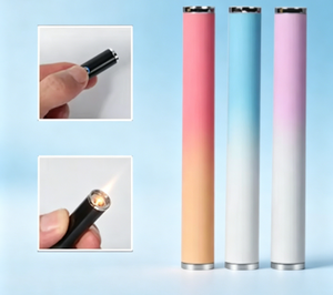 Kits de tabaco de plástico ODM al por mayor, 1ml 2ml 1g 2g, unidades vacías personalizables, accesorios para fumar, encendedores USB para camping - Product Image 5