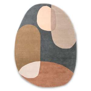 Alfombras de lana con mechones a mano de diseño moderno personalizado 2025, alfombra con mechones a mano al por mayor para sala de estar, Textiles indios H/L - Product Image 1