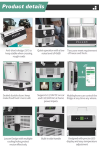 Refrigerador de coche de doble zona de 75L para pesca en el mar al aire libre, pesca en alta mar, yate, caravana, caravana, autocaravana, congelador, nevera para coche - Product Image 3