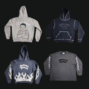 เสื้อฮู้ดผ้าเกล็ดปลา400ซักได้มีฮู้ดผ้าเกล็ดปลาซักได้ด้วย GSM รุ่นเฮฟวี่เวท - Product Image 4