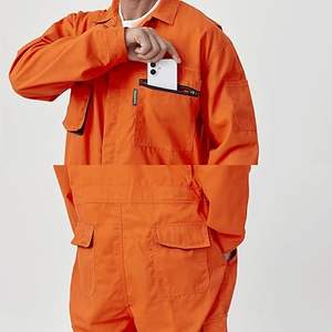 Combinaisons de travail unisexes en coton avec manches longues antistatiques, design mécanique, multi-poches, séchage rapide - Product Image 2