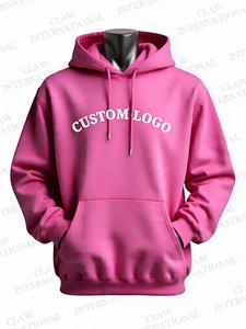 เสื้อฮู้ดสวมหัวผ้าฝ้าย100% สำหรับผู้ชายปรับแต่งได้, เสื้อมีฮู้ดผ้าฟลีซสีล้วนสำหรับฤดูหนาว - Product Image 3