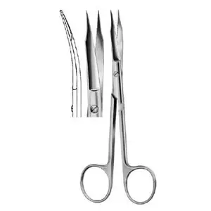 Stainless Steel Delicate Nasal And Tonsil Scissors 1 Finely Toothed Blade 130mm Size Delicate Scissor