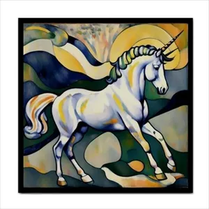 Accessoires de carrelage de bordure de carreaux de céramique d'art décoratif de licorne pour l'artisanat et le dosseret - Product Image 1