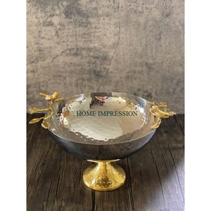 ชามเสิร์ฟผลไม้โลหะแบบทันสมัยทำด้วยมือชามเสิร์ฟขนาดมาตรฐานสำหรับตกแต่งบ้านจานโชว์ผลไม้ตกแต่งโต๊ะ - Product Image 5