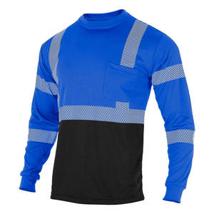 Chemise de sécurité manches courtes haute visibilité t-shirt respirant réfléchissant pour la construction d'entrepôt de travail classe 3 - Product Image 6