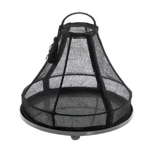 Plateau de nourriture de restaurant en métal de grande taille fait à la main avec couvercle en jute plateau de pâtisserie de fête de mariage de forme ronde de qualité exclusive - Product Image 3