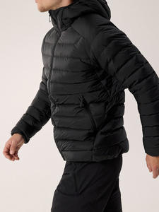 Vêtements d'extérieur de luxe pour hommes Doudoune Ultra légère à capuche pour temps froid Veste coupe-vent respirante avec logo personnalisé - Product Image 4