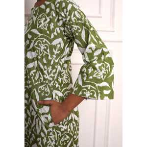 Mystic Garden <b>Women's</b> <b>Suit</b> Sets Green Kurta (Set of 2) - Product Image 3
