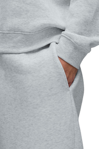 Pantalon de survêtement ample pour homme, en coton et polyester gris uni, doublé en polaire 350g, style vintage américain, dentelle, dernier design - Product Image 5