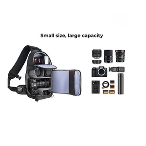 High Quality Unisex Black <b>Camera</b> Sling <b>Bag</b> Zipper Closure Fashionable Shoulder <b>Bag</b> with Polyester Lining From Vietnam Supplier - Product Image 3