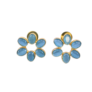 Pendientes de Latón al por Mayor, con Piedras Semipreciosas Naturales, Acabado Satinado, Sin Níquel, Duraderos y de Alta Calidad - Product Image 1