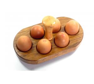 Plateau à oeufs en bois de forme carrée le plus vendu porte-oeufs en bois de taille personnalisée de qualité supérieure pour la cuisine - Product Image 5