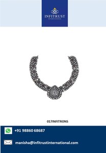 สร้อยคอเงินออกซิไดซ์-สง่างามพร้อมขอบเพื่อเพิ่มความลึกลับให้กับชุดใด ๆ สําหรับงานปาร์ตี้เป็นของขวัญในราคาประหยัด - Product Image 2