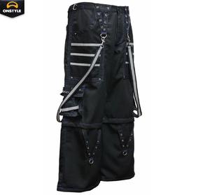 Pantalones Jogger de Hombre Estilo Punk Rock Vintage 100% Algodón Felpa con Ojales Cargo Deslavado Transpirable Casual Streetwear - Product Image 5