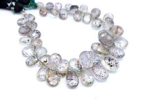 ลูกปัดทรงลูกแพร์ขนาด6นิ้วลูกปัดพลอยพลอยสีม่วงพลอยสีม่วงแบบเหลี่ยมเพชรพลอย - Product Image 4