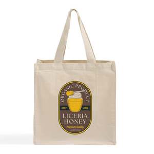Ultimate <b>Canvas</b> <b>Shopper</b> Tote Bags Customized Medium PP Grocery Bags with Logo Cotton Tote Bag with Letter Pattern-TF255 - Product Image 1