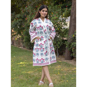 Albornoz de Lujo Gulbahar de Algodón Waffle - Camisón Térmico Transpirable para Invierno y Verano - Product Image 3