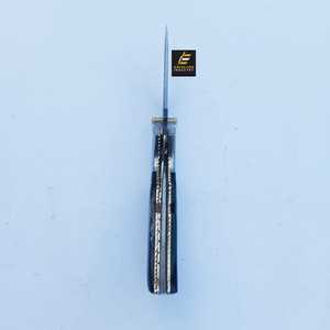 Couteau de poche multifonctionnel portable avec manche en corne de taureau noir - Product Image 4