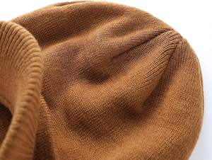 Gorro de Invierno Unisex Informal, Cálido, de Doble Punto, con Borde, 100% Acrílico, Tejido a Mano, Transpirable, con Bordado - Product Image 4