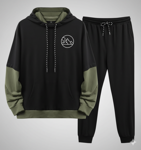 Ensemble jogging et sweat à capuche personnalisé pour homme |   Impression de logo personnalisé |   Motif uni |   100% Coton Antibactérien - Product Image 1