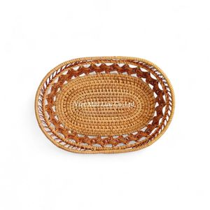 Decorative Handmade Rattan <b>Tray</b> With Natural Texture For Home And <b>Table</b> Decor From Vietnam - Product Image 2