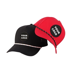 ผู้ผลิตเสื้อผ้ากอล์ฟ หมวกกอล์ฟแบบสั่งทำ 5 แผง แบบ Snapback  ปักลายฉลุด้วยเลเซอร์  โลโก้ปัก  หมวกประสิทธิภาพสูง  เชือกแบบสั่งทำ - Product Image 2