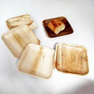 Platos cuadrados profundos de hoja de palma Areca Natural, platos compostables para fiestas y catering al precio más bajo - Product Image 6