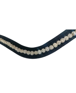 Banda para cejas de cuero de caballo de calidad superior, cómoda, ligera, de diseño clásico para equitación, cristal elegante ecuestre - Product Image 3